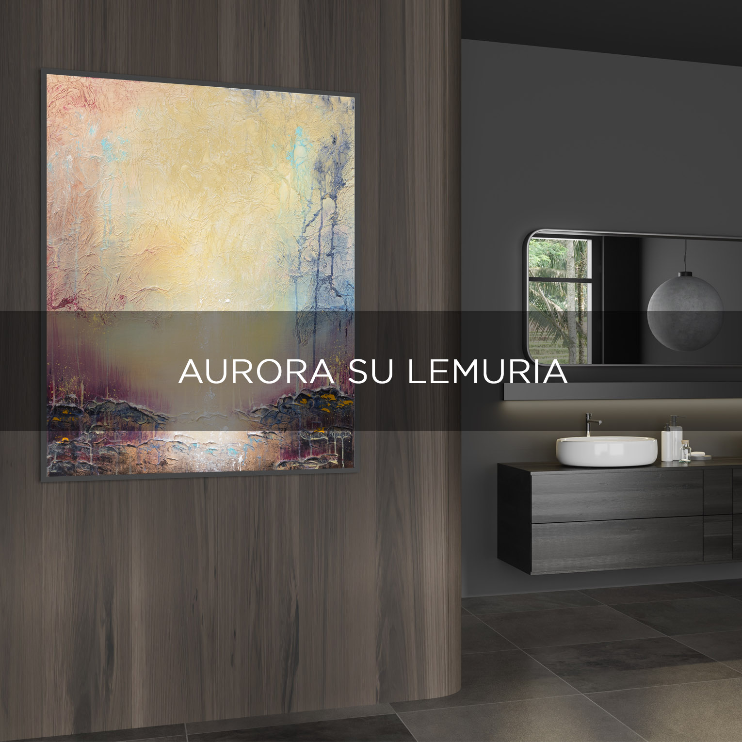 aurora su lemuria - quadro moderno materico