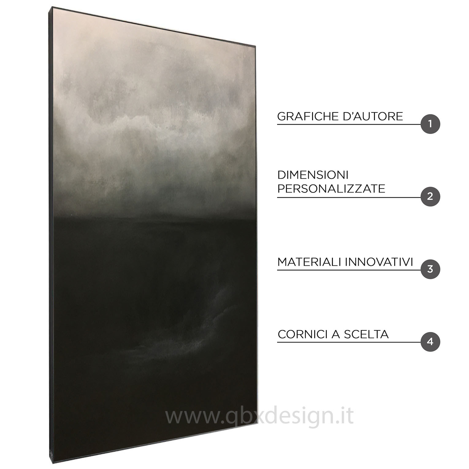 RAGIONE E SENTIMENTO - QBX DESIGN QUADRO ASTRATTO