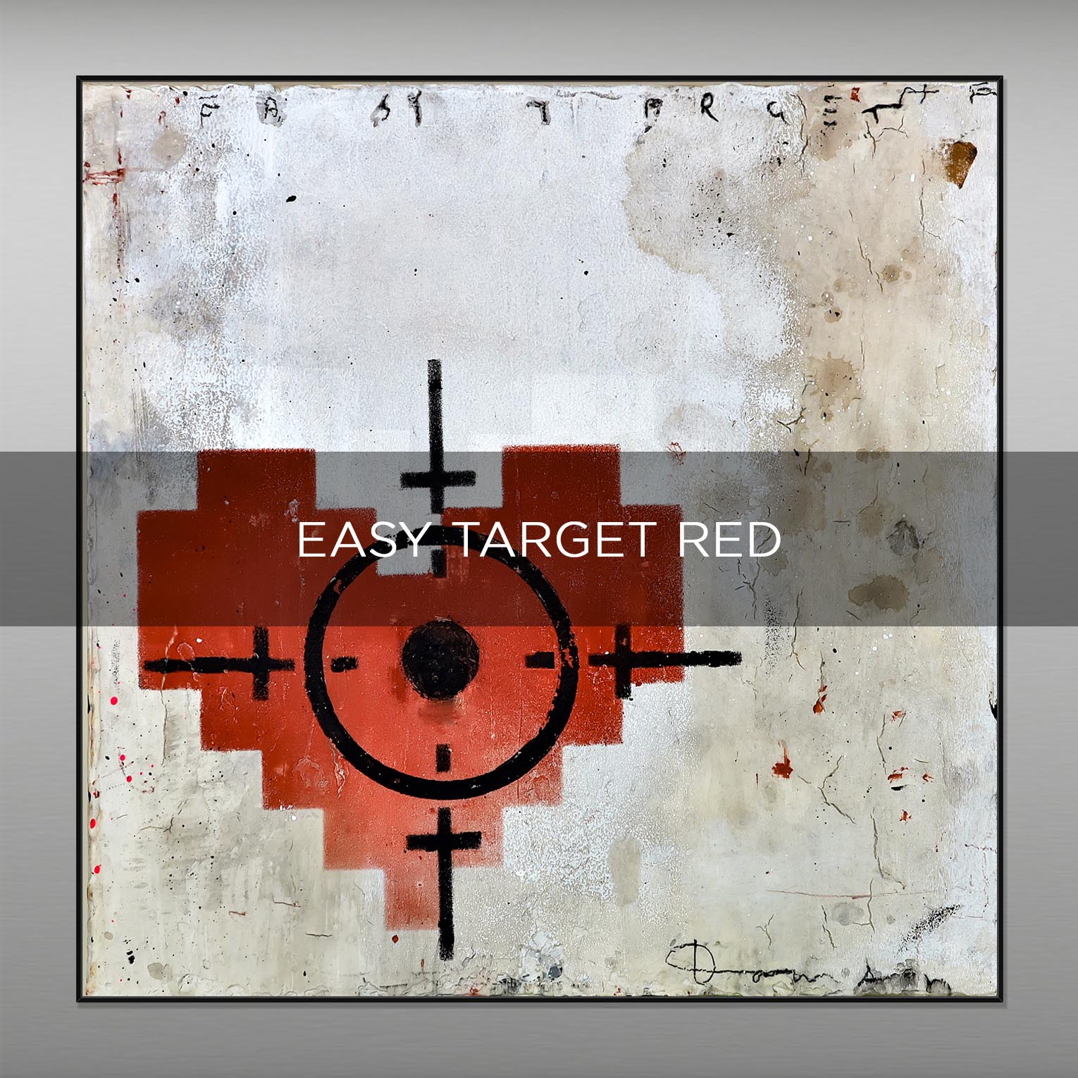 EASY TARGET RED - QBX DESIGN QUADRI ASTRATTI